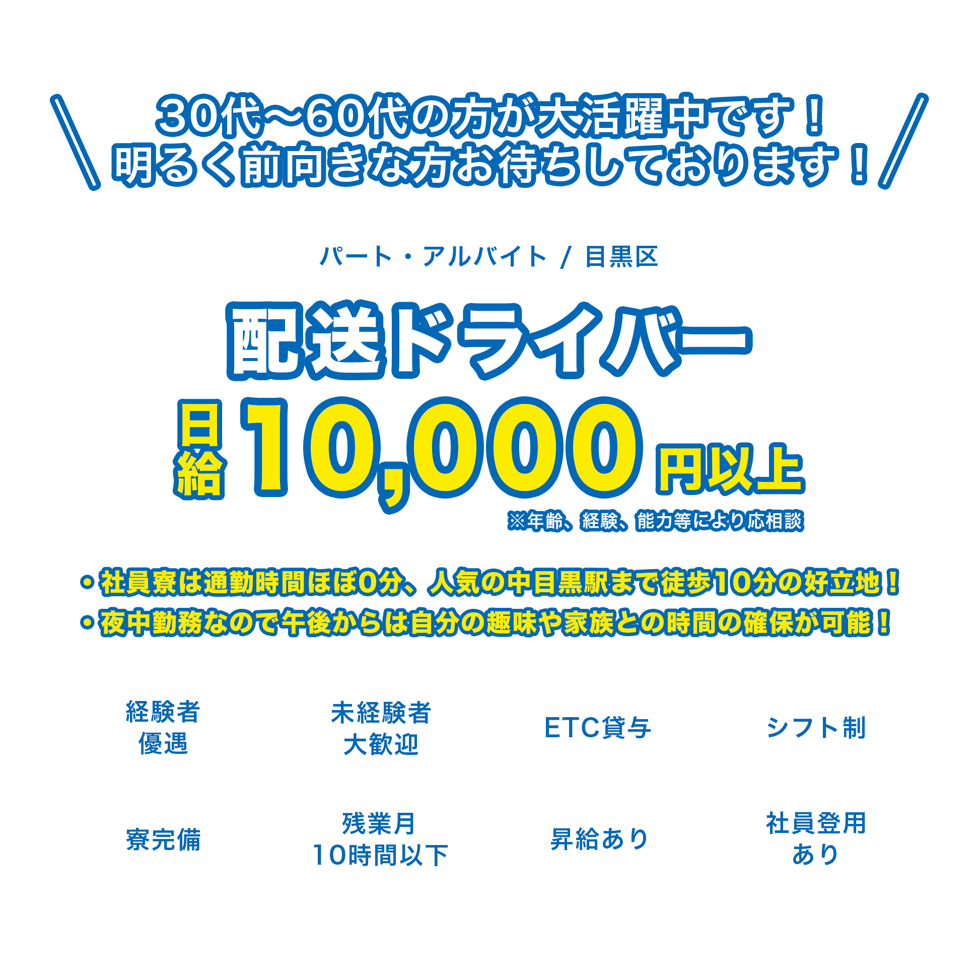 配送ドライバー（パート・アルバイト）募集